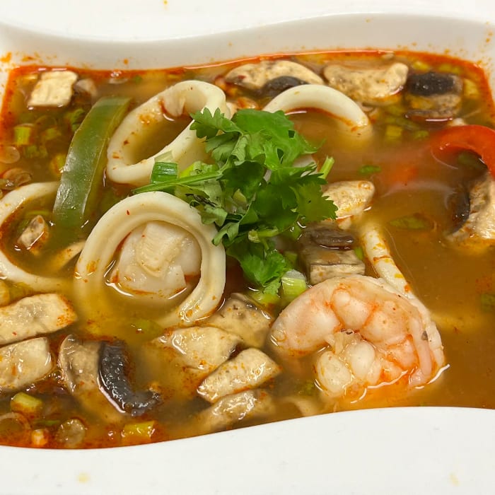 Seafood Soup for 2 (Tom Yum Talay).